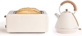 Gratyfied - Retro broodrooster - Retro keuken producten - Retro tosti apparaat - ‎38 x 50,5 x 45 cm - 3,4 kg - 1,7L - Retro XL/gebroken wit + Ketel