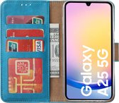 Arara Hoesje geschikt voor Samsung Galaxy A25 hoesje - Bookcase met pasjeshouder - Blauw