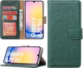 Arara Hoesje geschikt voor Samsung Galaxy A25 hoesje - Bookcase met pasjeshouder - Groen