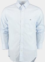 Gant Casual hemd lange mouw Blauw Regular Fit Poplin 3000130/455