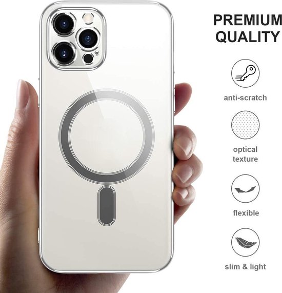 Coque IPhone MagSafe Transparente Antichoc PROMAX - Compatible IPhone 11 à 15 Pro Max - Version 4