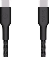 Surge USB-C naar USB-C Oplaadkabel - 100W - 2 Meter kabel - Snellader met 15% Kevlar - Geschikt voor o.a. Samsung / MacBook / iPhone 15 / iPad Pro - 480mbps