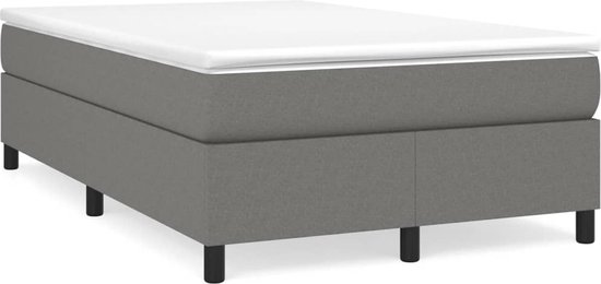 vidaXL-Boxspring-met-matras-stof-donkergrijs-120x190-cm