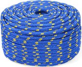 Polypropyleen touw, 4 mm, 50 m, blauw, polypropyleen touw, outdoor touw, PP gevlochten lijn, textieltouw, lijn, nylon koord, aanmeerkabel, kunststof touw, polytouw, gevlochten touw, 4 mm, 50 m