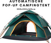 Automatische Pop-up Campingtent voor 3-4 Personen - Waterdicht en Winddicht - Inclusief Grote Draagtas - Ideaal voor Gezinscamping en Buitenactiviteiten - Militair Groen