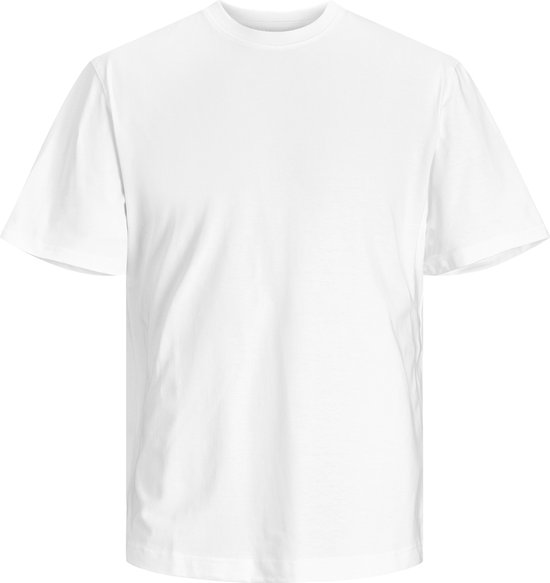 Jack & Jones Heren T-shirt JJERELAXED Ronde Hals Effen Wit - Maat S