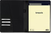 Brepols - Maverick - Dossier d'écriture DALLAS A4 avec bloc-notes - Cuir véritable - Zwart