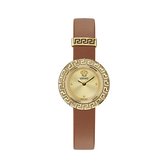 Versace La Greca VE8C00124 Horloge - Leer - Bruin - Ø 28 mm
