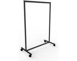 Gruppo Corso Kledingrek Zwart - Op Wielen - 145 cm Hoog 100 cm Breed