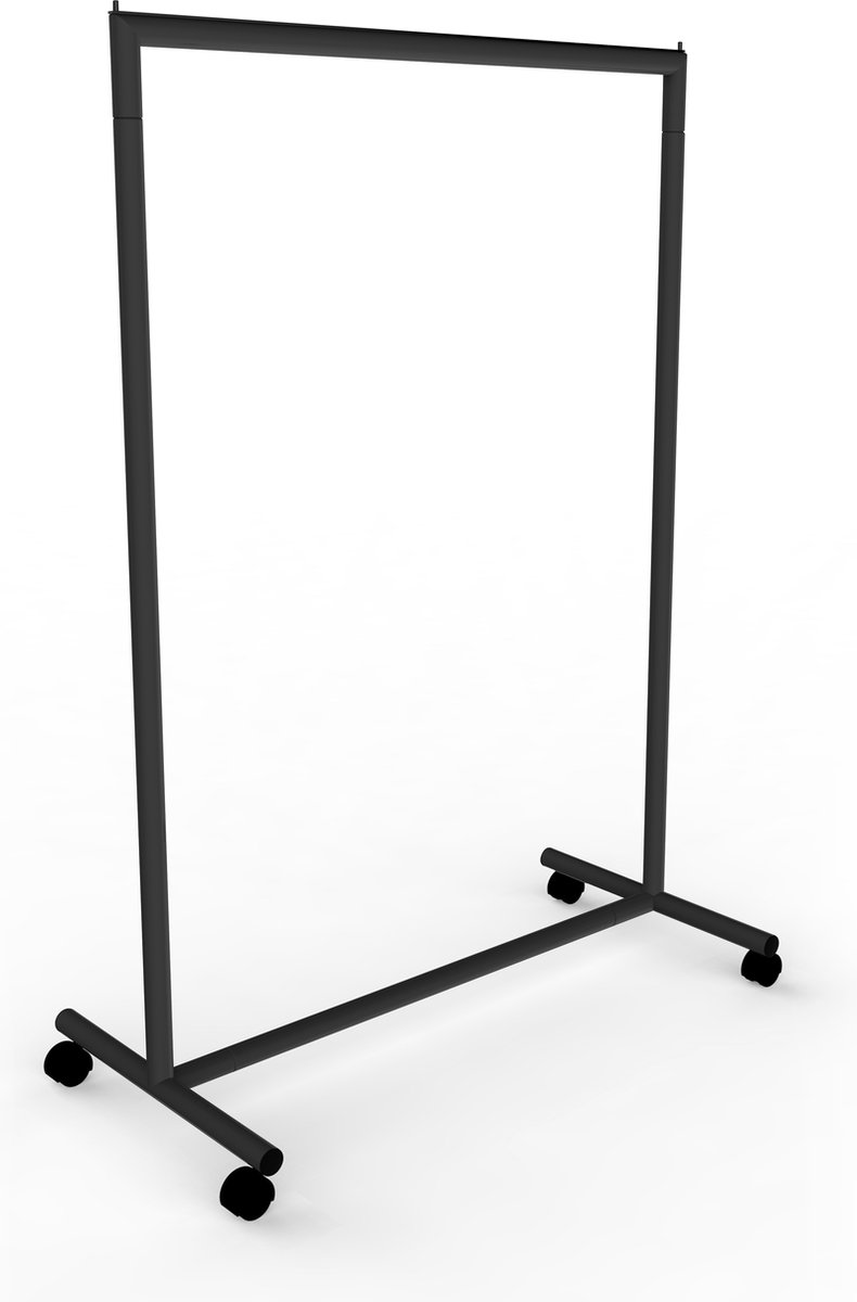 Gruppo Corso Kledingrek Zwart - Op Wielen - 145 cm Hoog 100 cm Breed