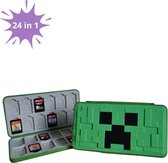 24-in-1 Game Card Case geschikt voor Nintendo Switch - Minecraft Creeper - Kaarthouder - Opbergdoos voor Speelkaarten - Beschermhoes - Premium case - 24-slot kaart opslag - Beschermtas - Opbergen Spelletjes - Game Etui - Accessoire