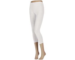 Foto: Katoenen dames legging capri wit l xl legging dames katoen legging dames volwassenen legging katoen