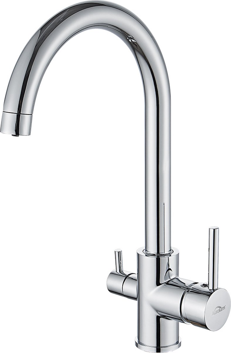 Auralum max Keukenkraan - Keukenkraan 3-wegkraan met osmosesysteem waterfilter drinkwaterkraan - Kraan Keuken - Mengkraan Keuken - Keukenkranen Chroom