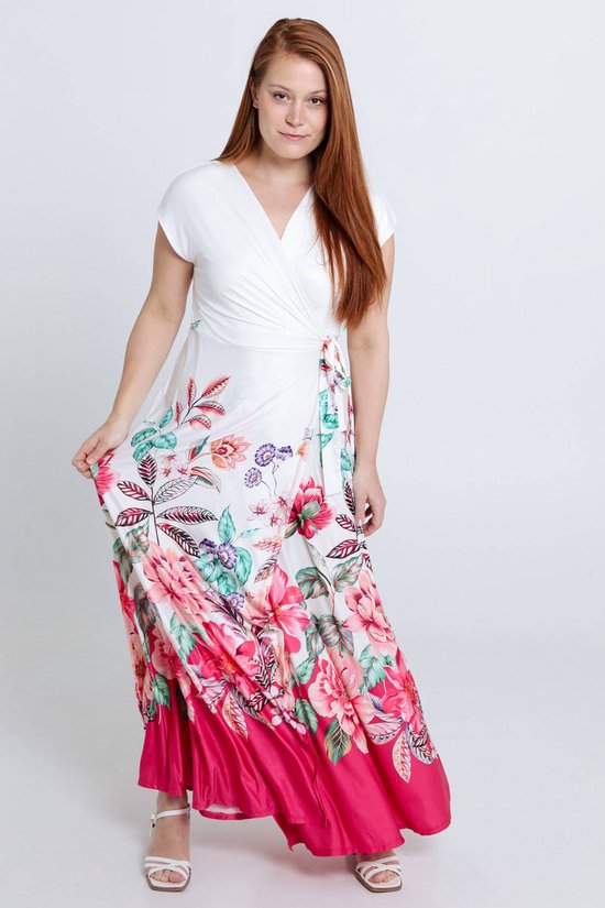 Cassis Robe longue portefeuille fleurie bol