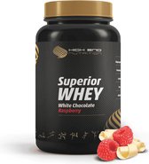 High End Nutrition Superior Whey 2kg | Framboos witte chocolade | Eiwit | Proteïne | belangrijk bij algehele gezondheid, gezonder eten evenwichtige voeding, ondersteuning Lichaam functies, Immuunsysteem | Nutriworld