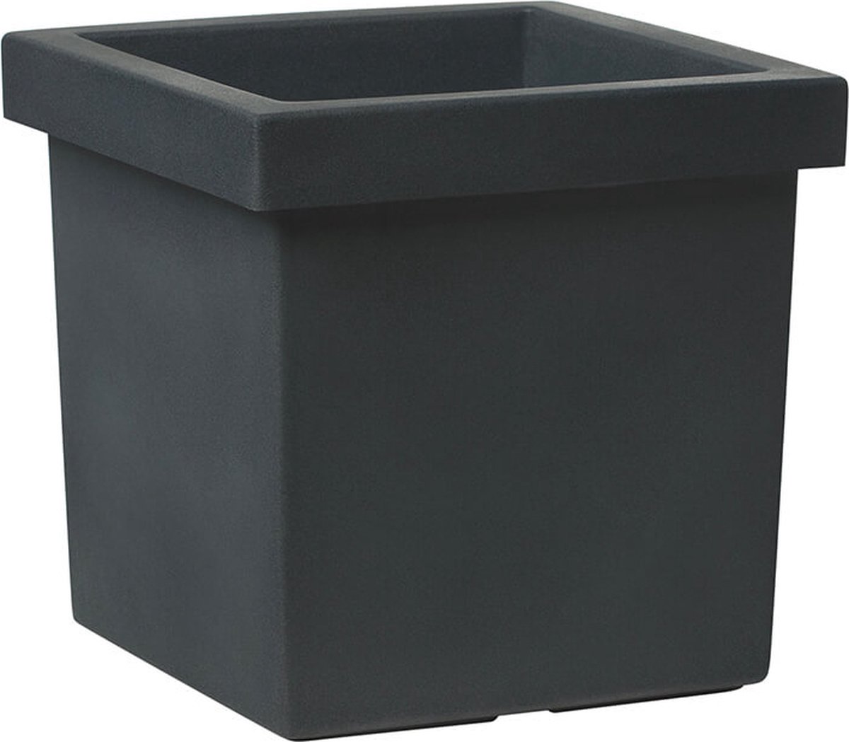 Bloempot Buiten Vierkant Gemini Liscio 35x35x34cm ANTRACIET Teiplast