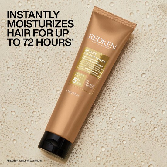 Redken - All Soft Leave-In Treatment - Hydraterende & Hittebeschermende Leave-In Treatment voor Droog & Uitgedroogd Haar - Met Hyaluronzuur & Arganolie - Vegan - 150ML