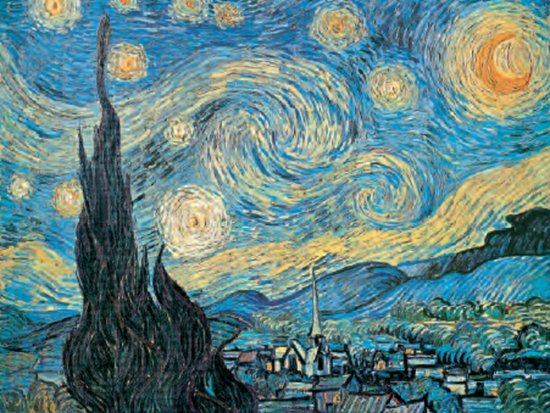 Vincent van Gogh - Sterrennacht - Kunstposter - 60x80 cm