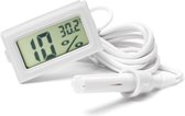 Digitale hygrometer en thermometer in 1-inclusief batterijen-luchtvochtigheidsmeter-thermometer- WIT