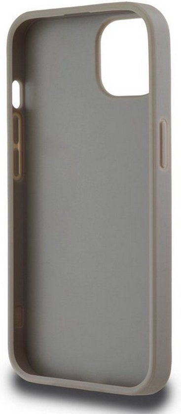 DKNY Coque arrière à rayures imprimées à carreaux - Convient pour Apple iPhone 14 (6,1") - Beige