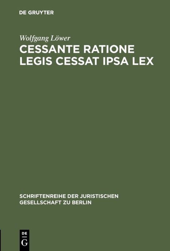 Schriftenreihe der Juristischen Gesellschaft zu Berlin112- C ... - cover