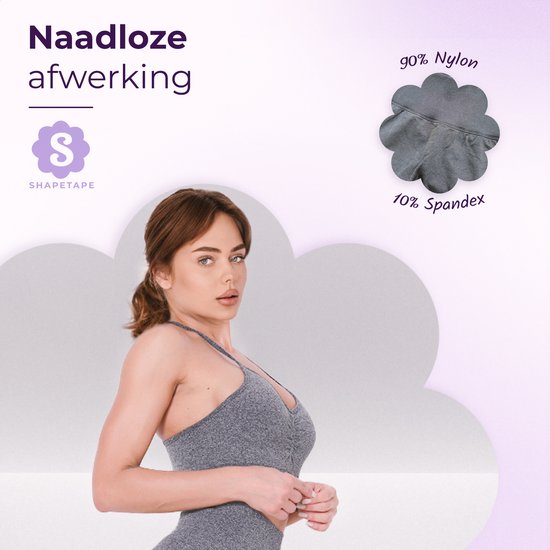 BH de Sport sans armatures - Taille S - Grijs - BH de Sport Extra confortable - soutien-gorge de sport femme - amortisseur - sans couture - haut de sport