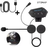 Stemap® Bluetooth Motorhelm Headset | Communicatiesysteem | Muziek | Navigatie | Motor Oordopjes | IP67 Waterdicht | Helm Headset | Oplaadbaar | Motoraccessoire | Bluetooth 4.2