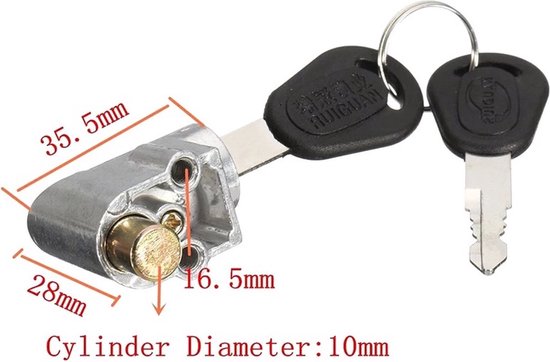 Bescherm jouw E-bike batterij - Accu slot voor elektrische fietsen - Anti diefstal slot - Veiligheid en gemoedsrust gegarandeerd - Cilinder lengte 10mm — afbeelding 3