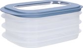 Boîte à viande Sunware Sigma home - 3 niveaux / plats - bleu-gris