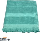 Handdoek | Hamamdoek met één zijde badstof | Terry | Mint | 100 x 170 CM