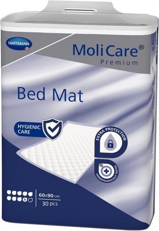 Hartmann Molicare Premium Bed Mat 9 druppels 60 x 90 cm - 1 pak van 30 stuks