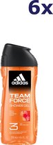 Adidas Team Force Douchegel - 6 x 250 ml - Voordeelverpakking