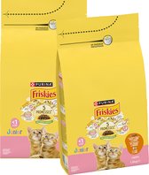 Friskies nourriture sèche pour chats - poulet, dinde & légumes - au lait - pour chats juniors - 1500g x 2