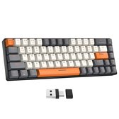 Bol.com One stop shop - Wireless Gaming Keyboard - Mechanisch Toetsenbord Draadloos - 60% Keyboard - Red Switches - Bluetooth/Us... aanbieding