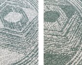 Flycarpets Elle Decoration - Rond - Binnen & Buitenkleed - Omkeerbaar - Gemini - Groen - 140x140 cm