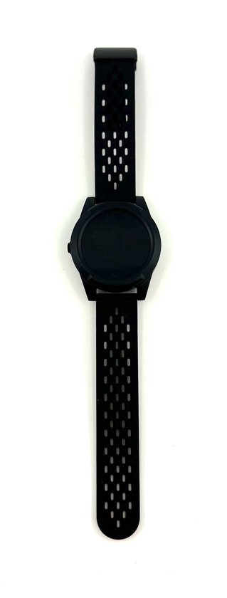 Universeel horlogebandje zwart 22mm magnetische clipsluiting