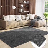 Flycarpets Mono Modern Effen Vloerkleed - Donkergrijs - 160x220 cm