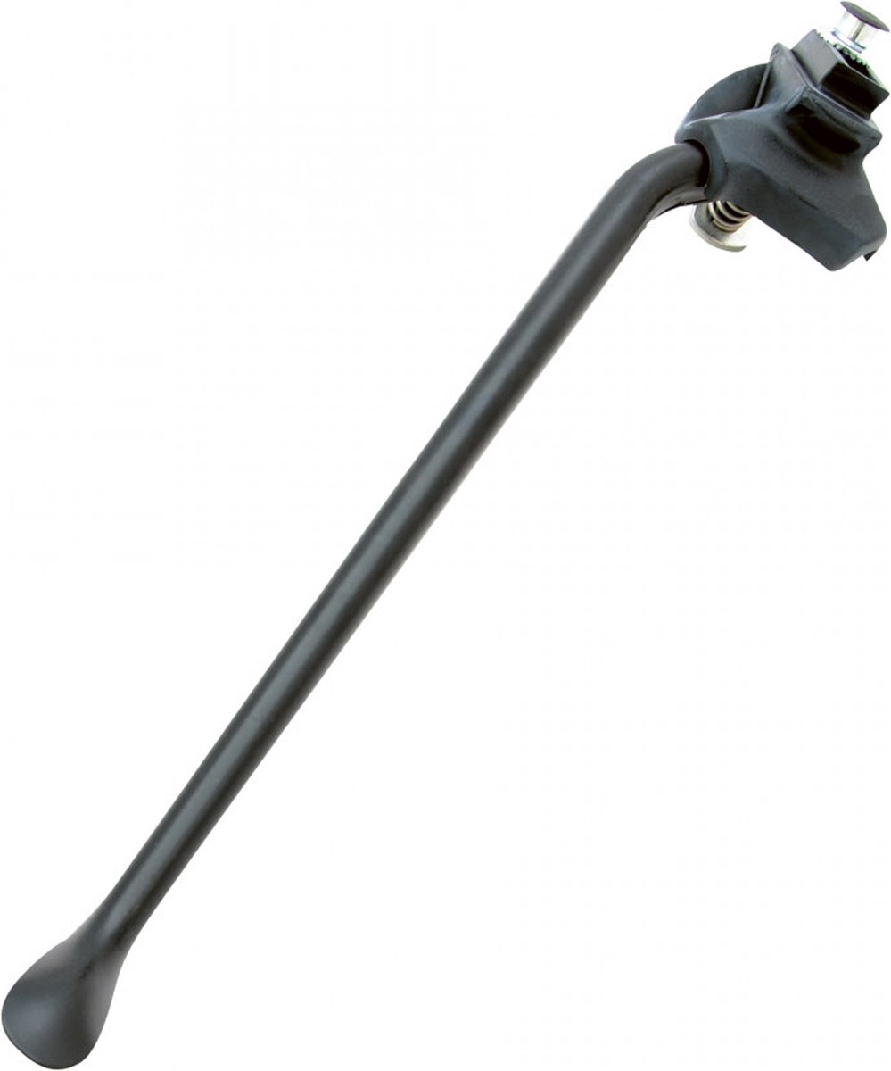 Simson Zwarte aluminium fietsstandaard - smalle bevestiging - stabiele peddelvoet - geschikt voor 28 inch wielen