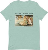 Sandro Botticelli 'De Geboorte van Venus' ("The Birth of Venus") Beroemd Schilderij T-Shirt | Unisex Klassiek Kunst T-shirt | Heather Prism Dusty Blue | M