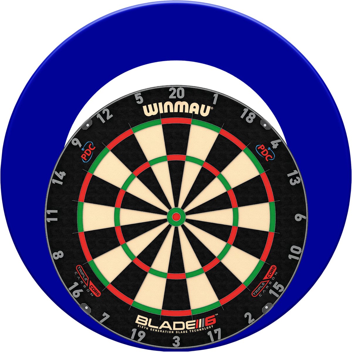 Winmau Blade 6 Triple Core + Surround - Dartset Blauw