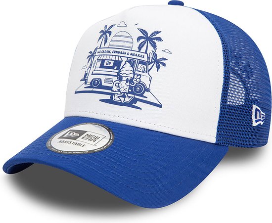 New Era Ice Cream Graphic Blue A-Frame Trucker Cap