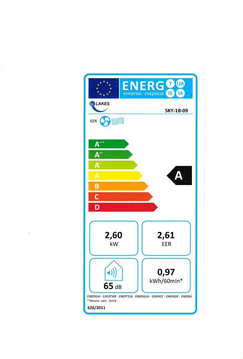 Afbeelding 2 van MOBIELE AIRCO 9000 BTU KOELCAPACITEIT 2600W