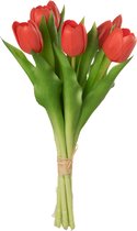 J-Line Bouquet Tulipes 7Pieces Pu Rose Corail Small