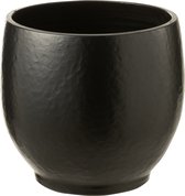 J-Line bloempot Ying - keramiek - zwart - medium - Ø 33.00 cm