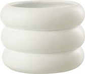 J-Line Cachepot Anneau Ciment Blanc Medium