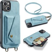 Casemania - iPhone 14 Plus - Bookcase incl. Pasjeshouder - Licht Blauw