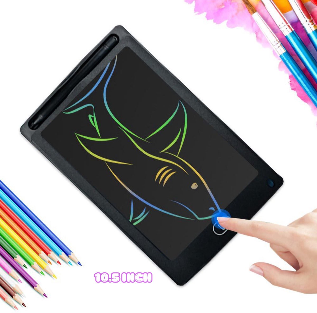 LCD Tekentablet Kinderen 10.5 inch Kleurenscherm - Cadeau - Kado - Cadeautjes - Kadootjes - Speelgoed Jongens & Meisjes - Kinderspeelgoed 5 Jaar - 4 jaar - 3 jaar - Teken Tablet - Tekentablets - Tablets - Educatief Speelgoed