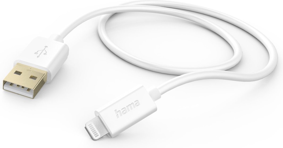 HAMA 201581 USB-kabel USB-A naar Lightning 1.5m Wit USB-kabel 1,5 m multicolor