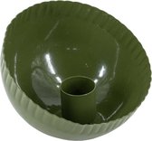 HomeBound by KY - Kaarsenstandaard bowl green - 10x10x8cm - kaarsenstandaard groen bowl