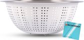 Stijlvol Aluminium Vergiet - Essentieel Keukengerei voor Afgieten en Wassen - Wit - 28x28x11cm